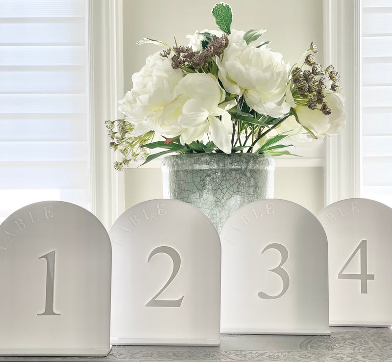 Arch Laser Cut Acrylic Table Numbers