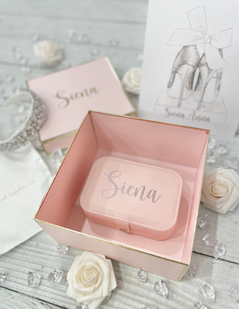 Premium Pink + Gold-trimmed Gift Box