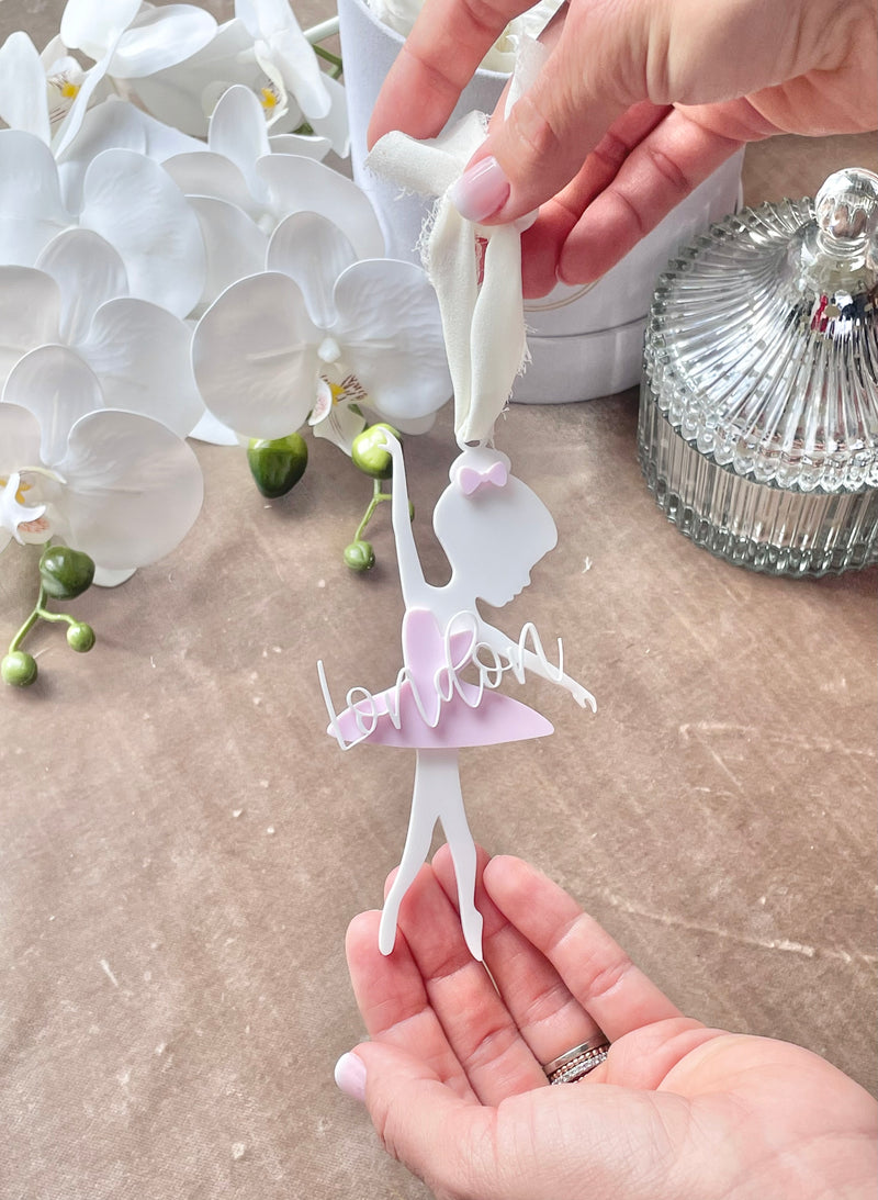 Personalized Acrylic Ballerina Ornament