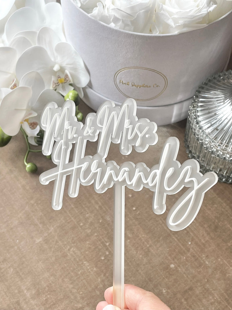 Double-Layer Acrylic Cake Topper