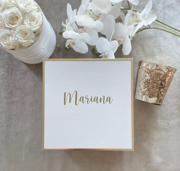 Premium White + Gold-trimmed Gift Box