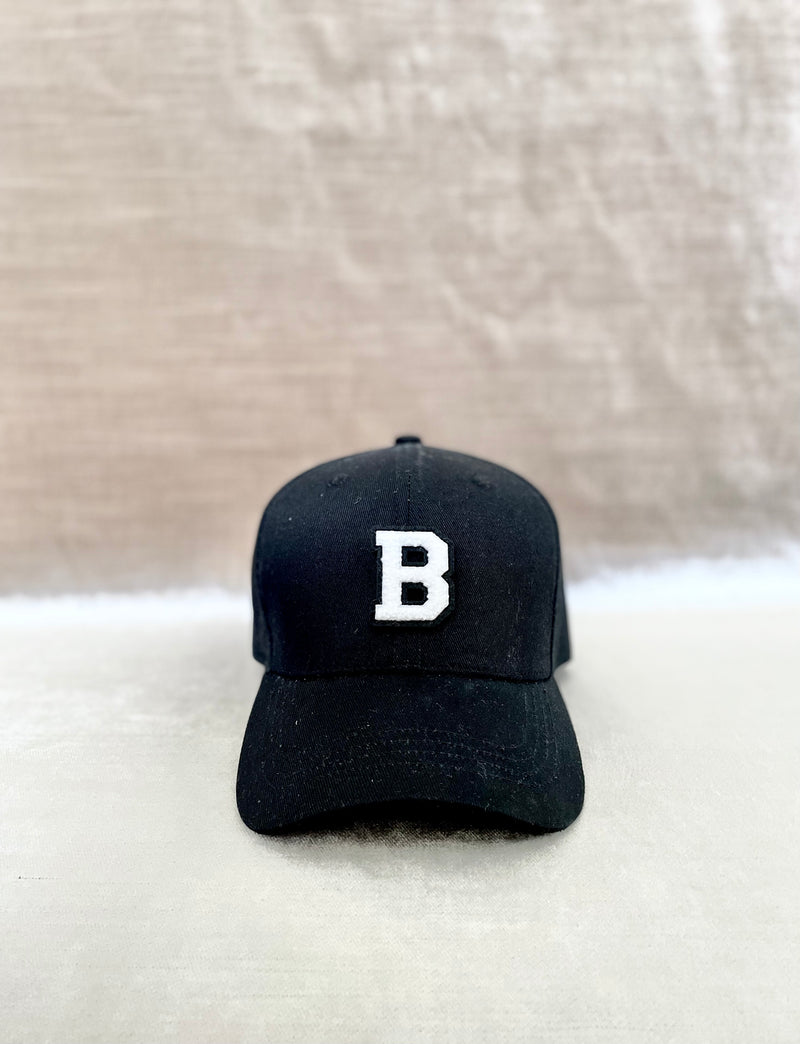 Black Monogram Baseball Cap