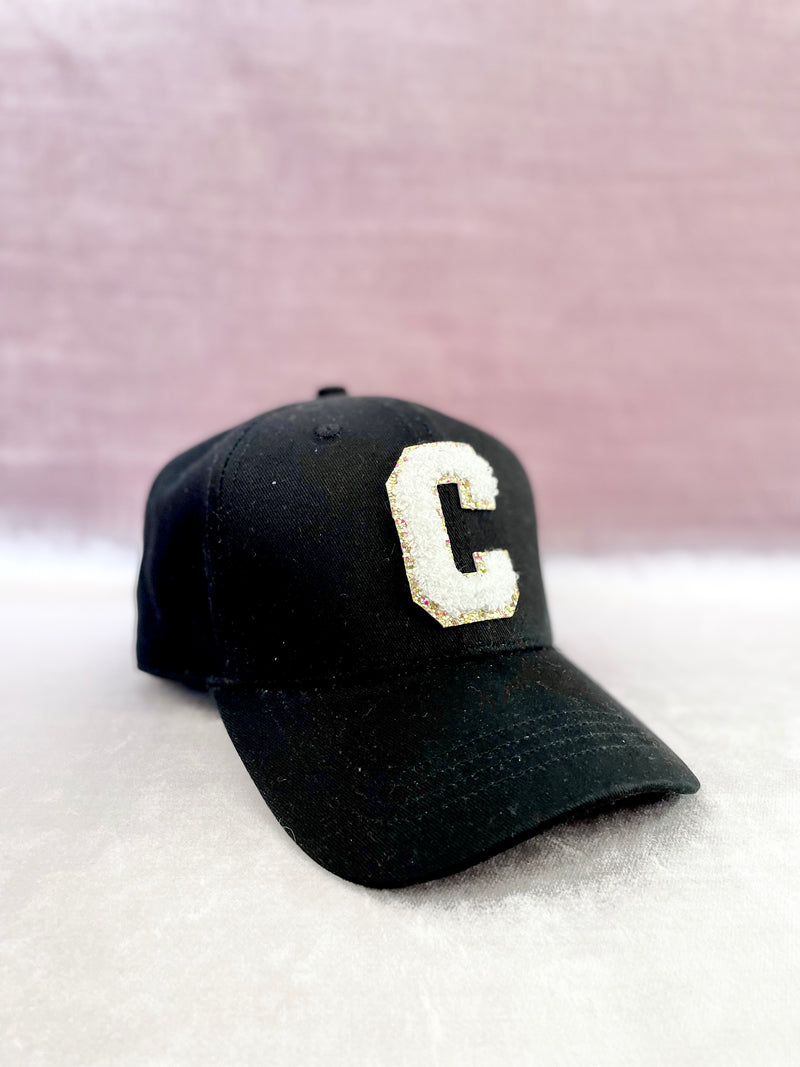 Black Monogram Baseball Cap