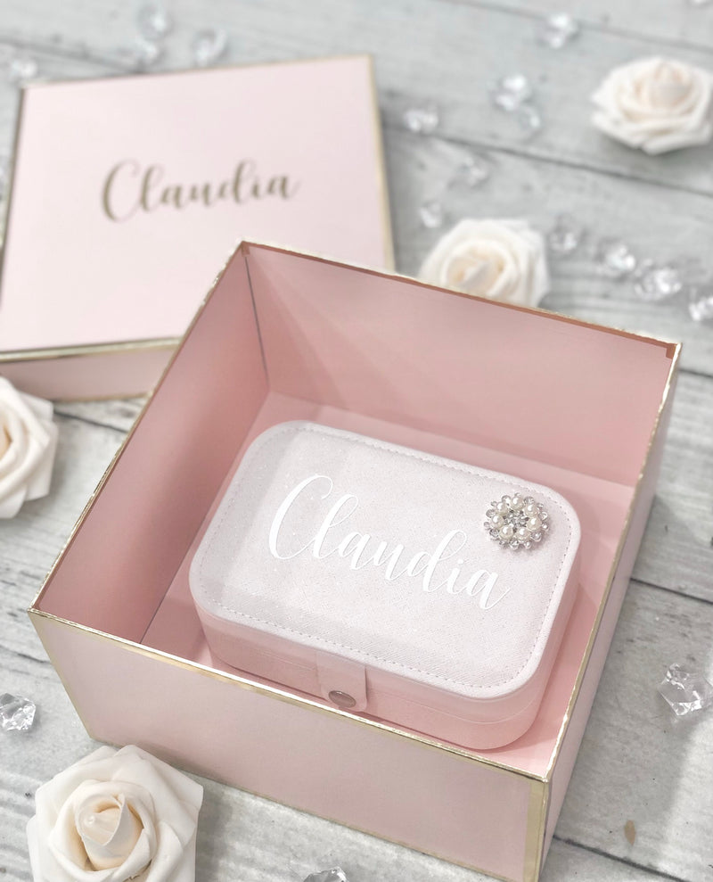 Premium Pink + Gold-trimmed Gift Box