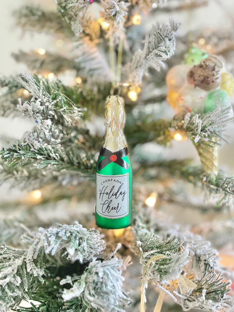 Holiday Cheer Champagne Ornament