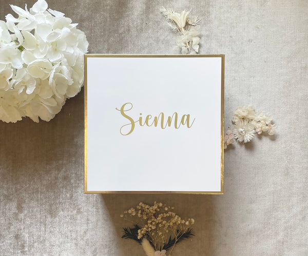 Premium White + Gold-trimmed Gift Box