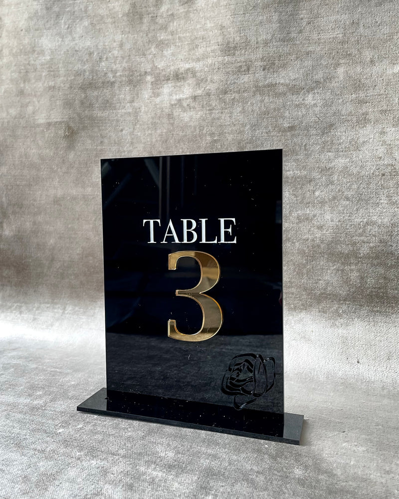 Rectangle Laser Cut Acrylic Table Numbers